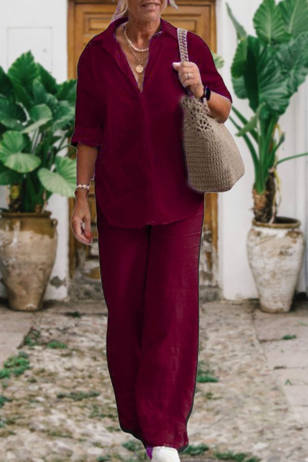 Tahua | Relaxed Shirt & Trousers Two-Piece Set