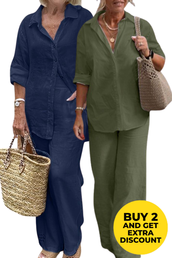Tahua | Relaxed Shirt & Trousers Two-Piece Set