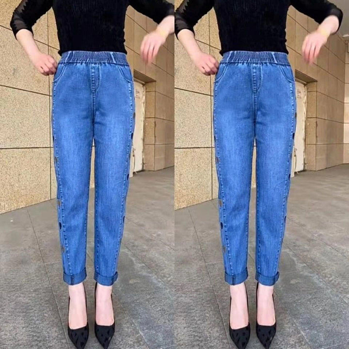 Thalina™ | Highly Elastic Jeans with Heart Motif